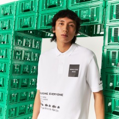 Мужское поло Lacoste L!VE x Minecraft из органического хлопка