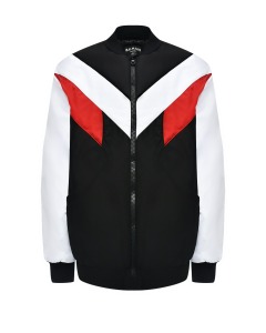 Куртка-бомбер в стиле color block Balmain