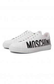 Кожаные кеды Moschino